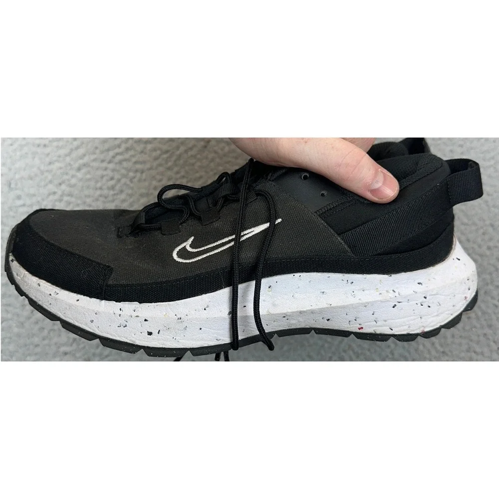 Nike Waffle Racer Crater Shoes Mens 9 Black White Athletic Sneakers DA1468-003